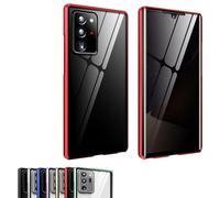 Techterio for Samsung Ultra Privacy Case, Techterio Privacy Case for Samsung S22/23/24 Ultra, 360° Double-Sided Anti Peeping Magnetic Tempered Glass Phone Case (S24U,Red)