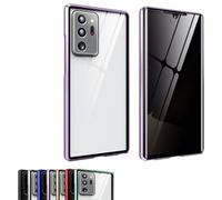 Techterio for Samsung Ultra Privacy Case, Techterio Privacy Case for Samsung S22/23/24 Ultra, 360° Double-Sided Anti Peeping Magnetic Tempered Glass Phone Case (S24U,Purple)