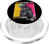 Techwear Futurismo Design Città del Caos PopSockets PopGrip per MagSafe
