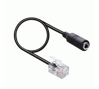 TECHZOCO Adattatore cavo telefono RJ9 maschio 3,5mm 1 x TRS auricolare + 1 x TRS microfono, RJ9 4P4C
