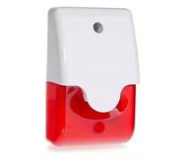 TECHZOCO Allarme sonoro e luce stroboscopica lampeggiante con cavo, allarme luminoso, allarme stroboscopico, 110 dB, dimensioni 122 x 73 x 46 mm, cavo da 1 metro, IP65, emette luce e suono, 24 V 300