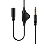 TECHZOCO Cavo Audio Prolunga Jack Audio Stereo con Regolatore Volume 3,5 mm Maschio a Femmina, Adatto per Altoparlanti, Cellulari, Tablet, MP3, 1 metro