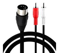 TECHZOCO Cavo Audio Stereo DIN Maschio RCA, 1,50 metri Adatto per sistemi Bang & Olufsen, Naim, Quad