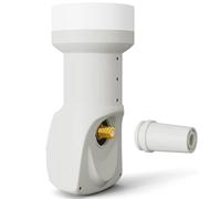 TECHZOCO LNB - Convertitore universale LNB per antenna parabolica, universale singolo LNB, LNB Sat Digital (DVB-S2), Rumore 0,1 dB, 8K, 4K, UHD, HDTV, 3D, impermeabile, connessione F placcata in oro