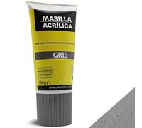 TECHZOCO Mastice acrilico grigio, aderenza su supporti assorbenti, asciutti e puliti, stucco pronto all'uso, riempitrice di fori, formato in tubo, 150 grammi