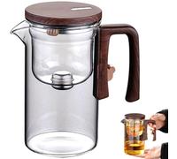 Tecine, teiera magnetica con manico e teiera in vetro da 520 ml con infusore per teatro staccabile rosicante di tè sciolto con coperchio per casa, ufficio, casa da tè