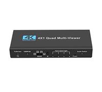 TECKEEN 4X1 4K HDMI Multi-Switcher HDMI Quad Multi-Viewer 4 in 1 Out HDMI Switcher 1080P HDMI Seamless Controllo IR