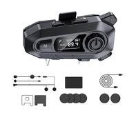 TECKEEN Cuffia senza fili del casco di Bluetooth 5.4 della cuffia impermeabile del motocic