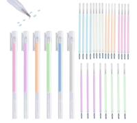 TECKI 30 Pezzi Stick Colorati - 6 Penna A Colla + 24 Ricariche di Ricambio, Ad Asciugatura Rapida, per Scrapbooking e Artigianato, Fotografica