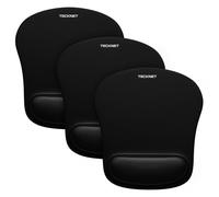 TECKNET 3 Pack Tappetino Mouse con Poggiapolsi, Gaming Mouse Pad Ergonomico con Memory Foam, Tocco Morbido e Impermeabile, Tappetini Mouse Supporto per Computer, Ufficio, Base di Gomma Antiscivolo