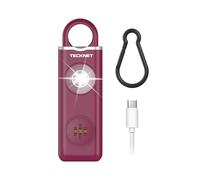 TECKNET Allarme Personale da Donna 130dB con Allarme e Flash Ricaricabile Sicurezza Personale di Emergenza, Allarme di Sicurezza Portachiavi Dispositivo di Protezione Per Ragazze Anziane