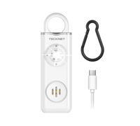 TECKNET Allarme Personale da Donna 130dB con Allarme e Flash Ricaricabile Sicurezza Personale di Emergenza, Allarme di Sicurezza Portachiavi Dispositivo di Protezione Per Ragazze Anziane