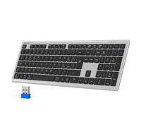 TECKNET Bluetooth Tastiera Wireless 4 Commutazione Dispositivo(2.4G BT) USB C