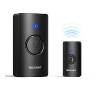TECKNET Campanello Senza Fili a Batteria, Set di Campanelli Impermeabile IP67 con Portata Wireless di 400 metri, 5 Livelli di Volume e 60 Rintocchi con Durata Della Batteria di 4,5 anni, per Casa