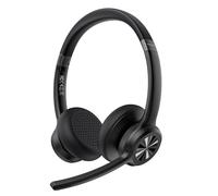 TECKNET Cuffie Bluetooth con Microfono, con Cancellazione del Rumore e Microfono Muto,Cuffie Ufficio Ricaricabili per Autisti di Camion/PC/Call Center/Skype/Cellulare
