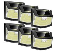 TECKNET Lampada solare da esterno, 248 LED, proiettore solare con illuminazione a 300°, lampada da parete impermeabile IP66, 3 modalità, con rilevatore di movimento, per giardino vialetto Garage-6