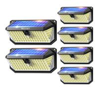 TECKNET Luce Solare LED Esterno, 416 Faretto LED da Esterno Solare con Sensore di Movimento, 300°Illuminazione IP66 Impermeabile Lampada Solare da Esterno, 3 Modos per Giardino, Patio e Garage 6 Pezzi