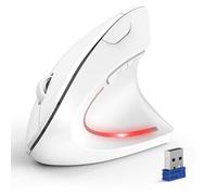 TECKNET Mouse Bluetooth ergonomico senza fili - Mouse verticale wireless con 3 dispositivi (BT+BT+USB), mouse ottico silenzioso con 6 DPI regolabili per laptop/PC/Mac/Tablet/iPad (Win/Android/iOS), 6