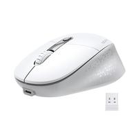 TECKNET Mouse Bluetooth Ricaricabile, Ergonomico Mouse Wireless Silenzioso, 3 Modalità (BT5.0/3.0+2,4G con Mini Ricevitore USB), DPI Regolabile Fino a 1600, Compatibile con Windows/macOS/Chrome/Linux
