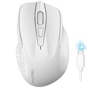 TECKNET Mouse Bluetooth Ricaricabile, Multi-dispositivo Wireless Silenzioso (Tri-Mode: BT 5.0/3.0 + 2.4G), 4800 DPI Ergonomico Portatile per Laptops, Mac OS, Android, Windows