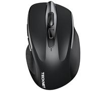 TECKNET Mouse Bluetooth Wireless, 3 Modalità: Bluetooth 5,0/3,0 + 2,4 GHz, 4800 DPI & Design Ergonomico, 30 Mesi Batteria, Mouse Wireless Silenzioso per Laptop, PC, Windows, Mac OS e Android - Nero