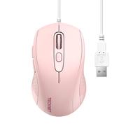 TECKNET Mouse con Filo, 6400 DPI Ottico Wired Mouse USB, 6 Pulsanti & 1.5M Cavo, Ergonomico Mouse Cablato per PC, Laptop, Portatile, Ufficio