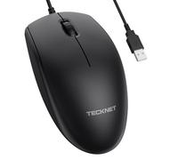 TECKNET Mouse con Filo, 6400 DPI Ottico Wired Mouse USB, 6 Pulsanti & 1.5M Cavo, Ergonomico Mouse Cablato per PC, Laptop, Portatile, Ufficio