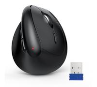 TECKNET Mouse Ergonomico Piccolo, Mini Mouse Wireless Verticale per Mani Piccole, 4800 DPI 5 Livelli DPI Regolabili, 6 Pulsanti, Mouse Wireless Silenzioso 2,4 GHz per laptop, PC, Mac