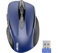 TECKNET Mouse senza fili, 5 livelli 2600 dpi, mouse wireless USB ergonomico, 6 pulsanti, 24 mesi durata della batteria, mouse wireless ottico per computer, PC, Mac, portatile