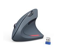 TECKNET Mouse Verticale, 4800 DPI Mouse Wireless Ergonomico, Protegge Il Braccio, Mice Senza Fili 6 Pulsanti per PC, Laptop, Mac, Grigio