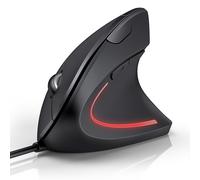 TECKNET Mouse Verticale Cablato, 6400 DPI Mouse Ergonomico con Filo, Protezione