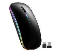 TECKNET Mouse wireless 2.4G USB & Bluetooth 5.1, mouse silenzioso