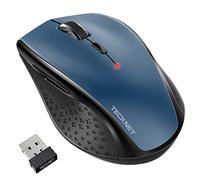 TECKNET Mouse Wireless, 3200 DPI Ergonomico Mouse Senza Fili, 2.4 GHz Ricevitore, 6 Pulsanti, 30 Mesi Durata Batteria, Compatibile con PC, Mac, Laptop, Chromebook-Blu