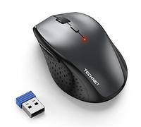 TECKNET Mouse Wireless, 4800 DPI Silenzioso Mouse Senza Fili Ergonomico, 2.4 GHz Ricevitore, 6 Pulsanti, 30 Mesi Durata Batteria, Compatibile con PC, Laptop, Mac, Chromebook