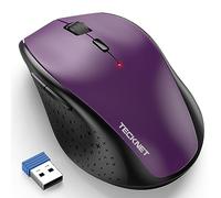 TECKNET Mouse Wireless, 4800 DPI Silenzioso Mouse Senza Fili Ergonomico