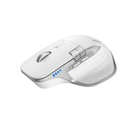TECKNET Mouse Wireless Bluetooth ad Alte Prestazioni (BT5.3/5.0+2.4G), Rotella di Scorrimento Orizzontale, Scorrimento Rapido, 4800 DPI Mouse Ergonomico Ricaricabile per PC/MacOS/Windows, Bianco