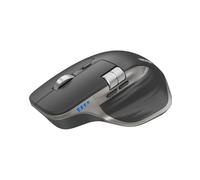 TECKNET Mouse wireless Bluetooth (BT 5.0/5.0+2,4G), rotellina del mouse laterale, scorrimento super veloce, ricaricabile ergonomica, mouse silenzioso 4800 DPI, 7 tasti, per Mac OS, Windows, grigio