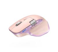 TECKNET Mouse wireless Bluetooth (BT 5.0/5.0+2,4G), rotellina del mouse laterale, scorrimento super veloce, ricaricabile ergonomica, mouse silenzioso 4800 DPI, 7 tasti, per Mac OS, Windows, rosa