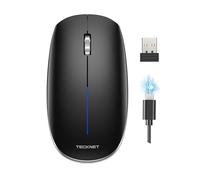 TECKNET Mouse Wireless Bluetooth, Rotella di Scorrimento in Metallo, 4000 DPI Regolabili,Doppia Connettività (2,4 GHz + BT3.0/5.0),Mouse Silenzioso Ricaricabile,per Laptop,PC, iPad,Mac,Computer,iOS