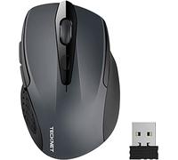 TECKNET Mouse Wireless Pro 2.4G 2600 DPI Mouse Wireless 6 Tasti con Nano Ricevitore, 24 mesi di durata della batteria, 5 livelli DPI regolabili per PC, laptop, iMac MacBook, Microsoft Pro, Office Home