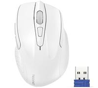 TECKNET Mouse Wireless, Pro 2.4G Mouse Senza Fili Ergonomico 4000 DPI con Ricevitore Nano USB, 6 Pulsanti, 24 Mesi di Durata Della Batteriaper,Compatibile con PC,Laptop,Office Home