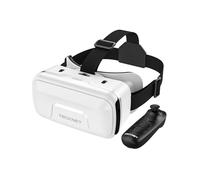 TECKNET Occhiali VR per telefoni cellulari con maniglia, occhiali per realtà virtuale 3D con HD 110° FOV, anti-luce blu e marce regolabili, comodi occhiali VR per iPhone, Samsung e smartphone Android