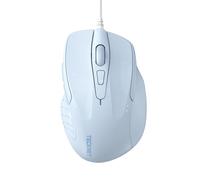 TECKNET PRO Mouse Ottico Cablato, 6400 DPI, 6 Pulsanti, Cavo USB 1.5M, Plug and Play, Ergonomico con Filo per PC, Computer, Laptop, Mac Laptop - Azzurro