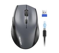 TECKNET PRO Mouse Wireless, Mouse Wireless Silenzioso Ericaricabile, 6400 DPI To