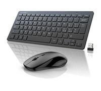 TECKNET Set Tastiera e Mouse Senza Fili 2.4GHz Slim Full Size Avanzato Combo