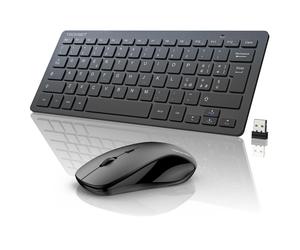 TECKNET Set Tastiera e Mouse Senza Fili 2.4GHz Slim Full Size Avanzato Combo