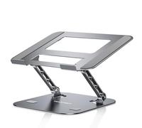 TECKNET Supporto PC Portatile, Laptop Stand Ergonomico, Altezza Regolabile e Pieghevole, Porta PC Portatile Ventilato Antiscivolo Compatibile con MacBook Air/Pro, Dell e Tutti i Portatili da 11-17,3"