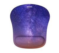 TECKNET Tappetino Mouse con Poggiapolsi, Gaming Mouse Pad Ergonomico con Memory Foam, Tocco Morbido e Impermeabile, Tappetini Mouse Supporto per Computer, Ufficio, Base di Gomma Antiscivolo