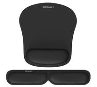 TECKNET Tappetino Mouse con Poggiapolsi, Poggiapolsi Tastiera e Gaming Mouse Pad Ergonomico con Memory Foam, Tocco Morbido e Impermeabile, Base di Gomma Antiscivolo