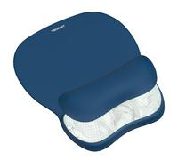 TECKNET Tappetino Mouse, Tessuto Impermeabile, Base in PU Antiscivolo, Tappetino Mouse Poggiapolsi per Ufficio/Casa(Blu)